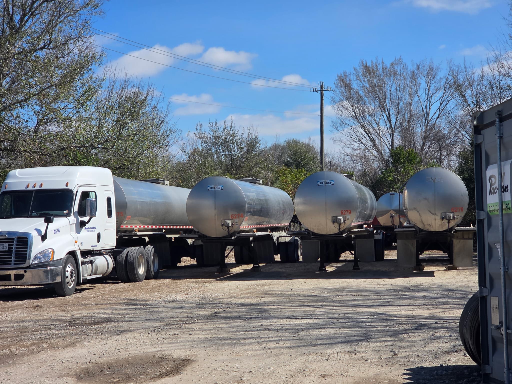 Commercial tanker truck ready for a DOT inspection in Houston